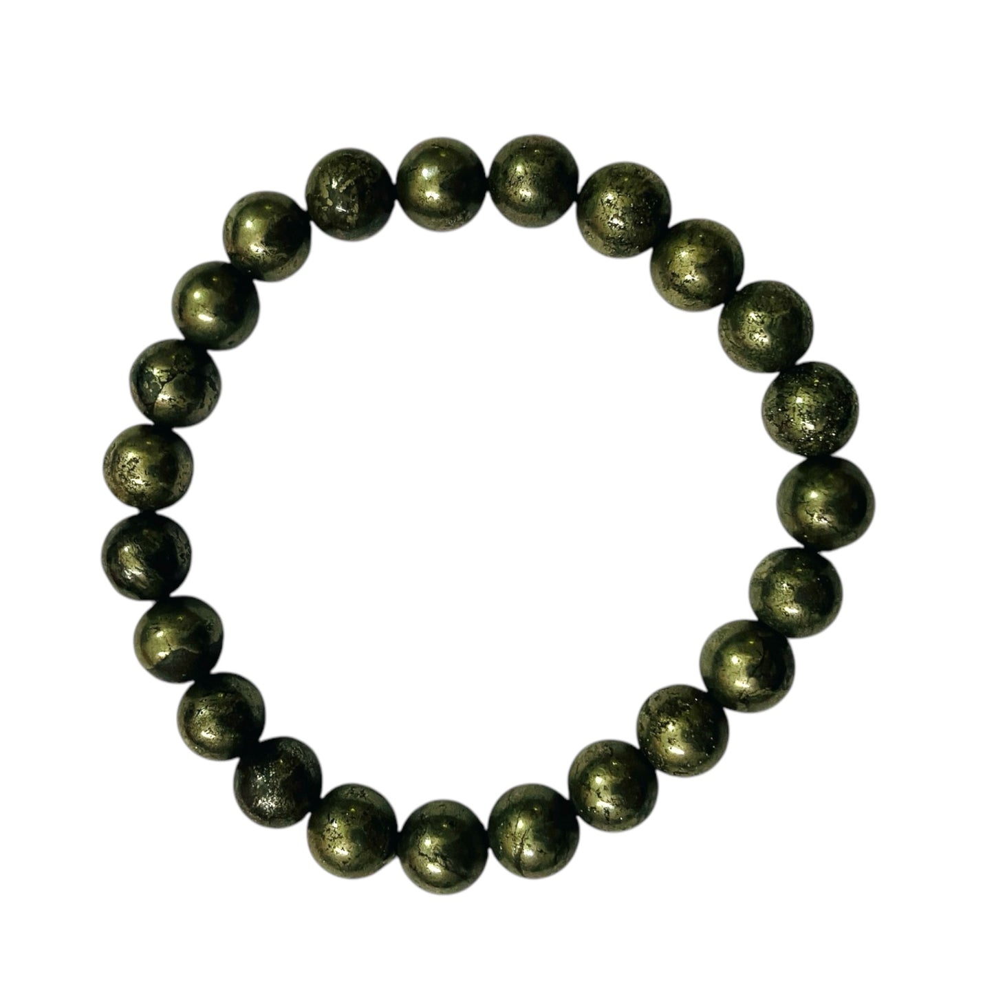 Premium Natural Pyrite Stone Bracelet for Wealth & Energy