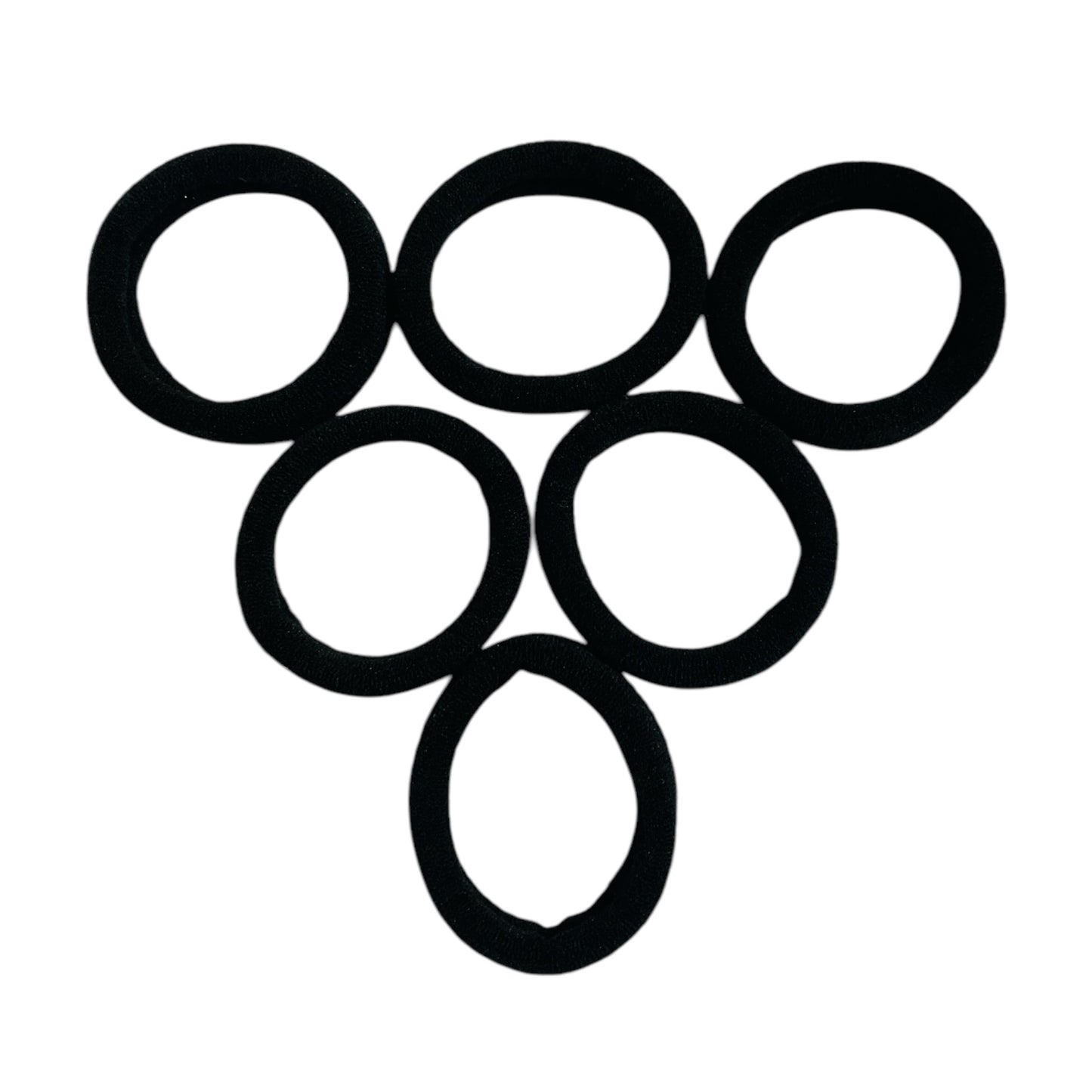 Black Solid Ponytail Holder