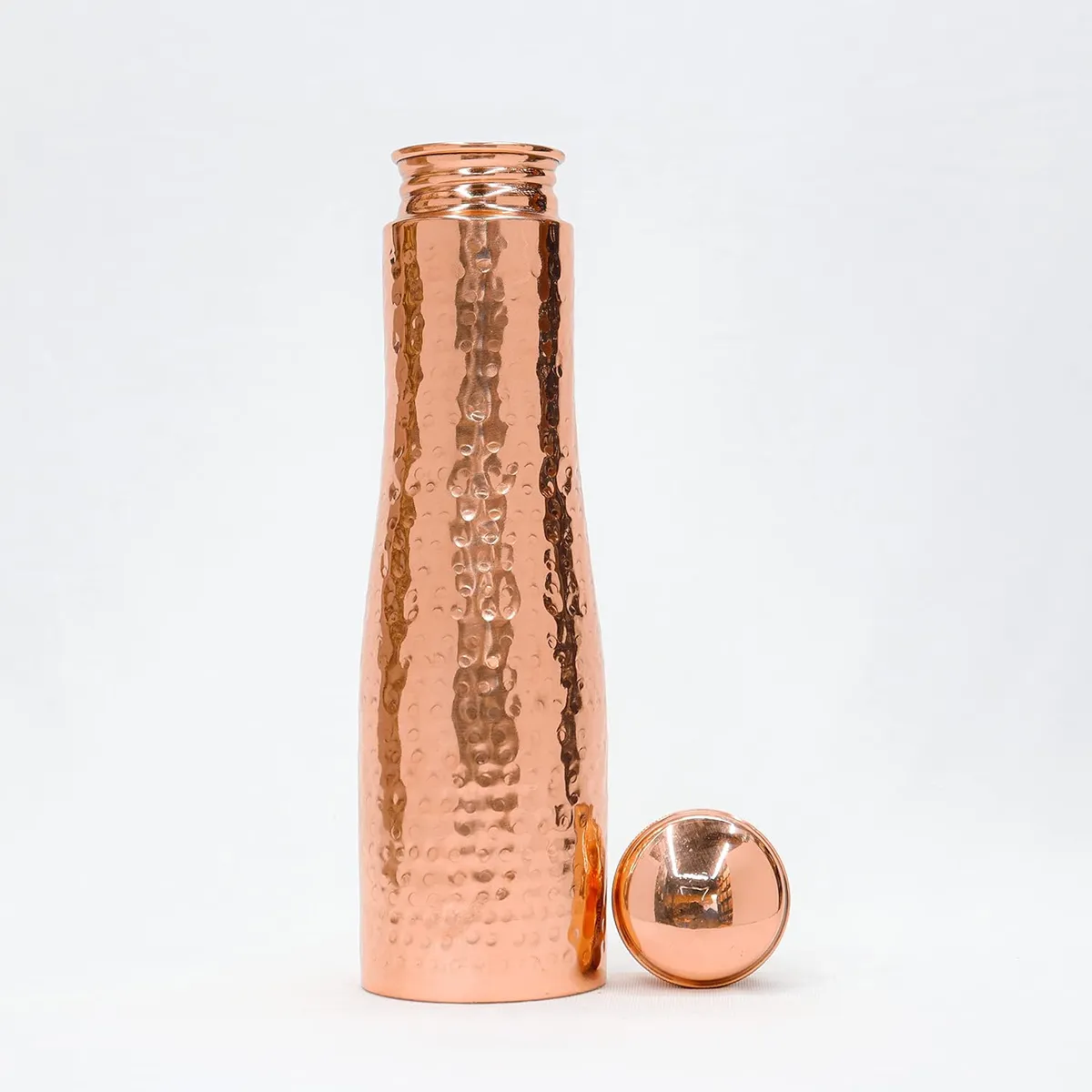 Pure Copper Water Bottle – Hammered Design (1 Litre)