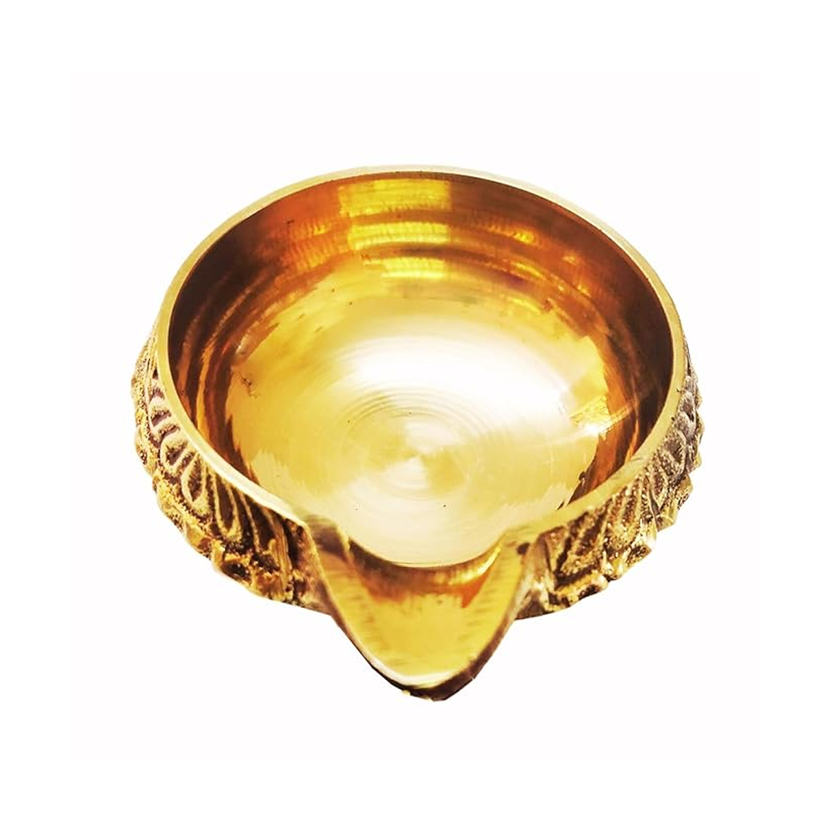 Handcrafted Brass Bell & Diya Set – Traditional Peacock Design