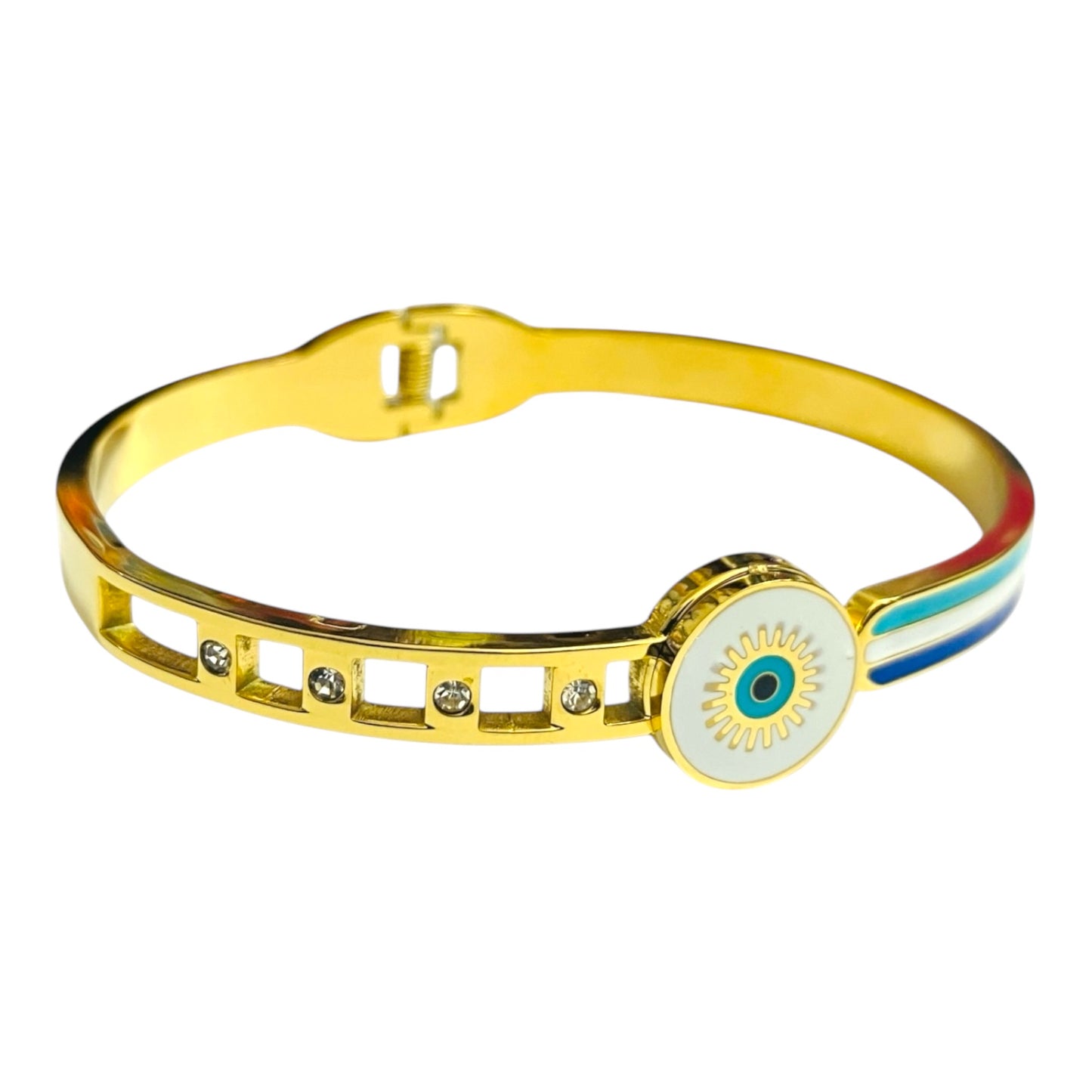 Gold Plated Evil Eye Bracelet