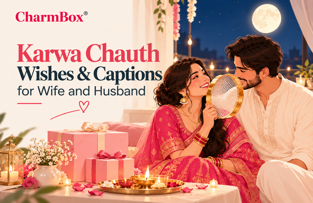 Karwa Chauth wishes and captions for wife and husband by CharmBox