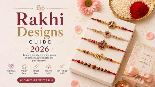 CharmBox rakhi designs guide 2026 religious designer and kids rakhi