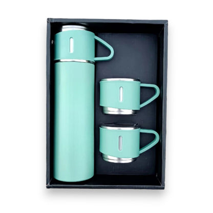 Premium Stainless Steel Vacuum Flask with Insulated Lid and 3 Cup - 500 ml