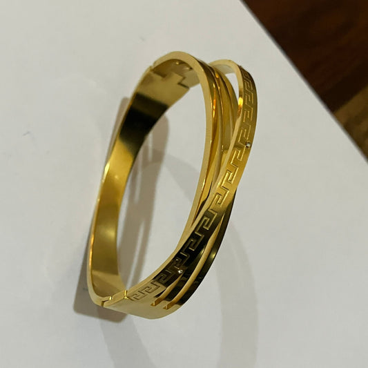 Premium Anti-Tarnish Greek Key Gold Bracelet