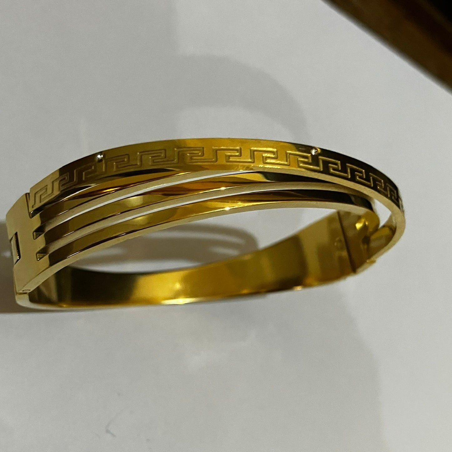Premium Anti-Tarnish Greek Key Gold Bracelet