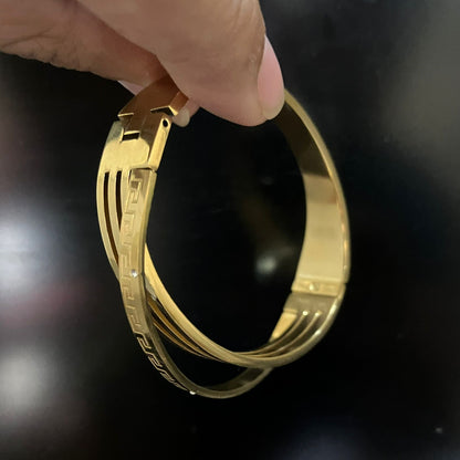 Premium Anti-Tarnish Greek Key Gold Bracelet