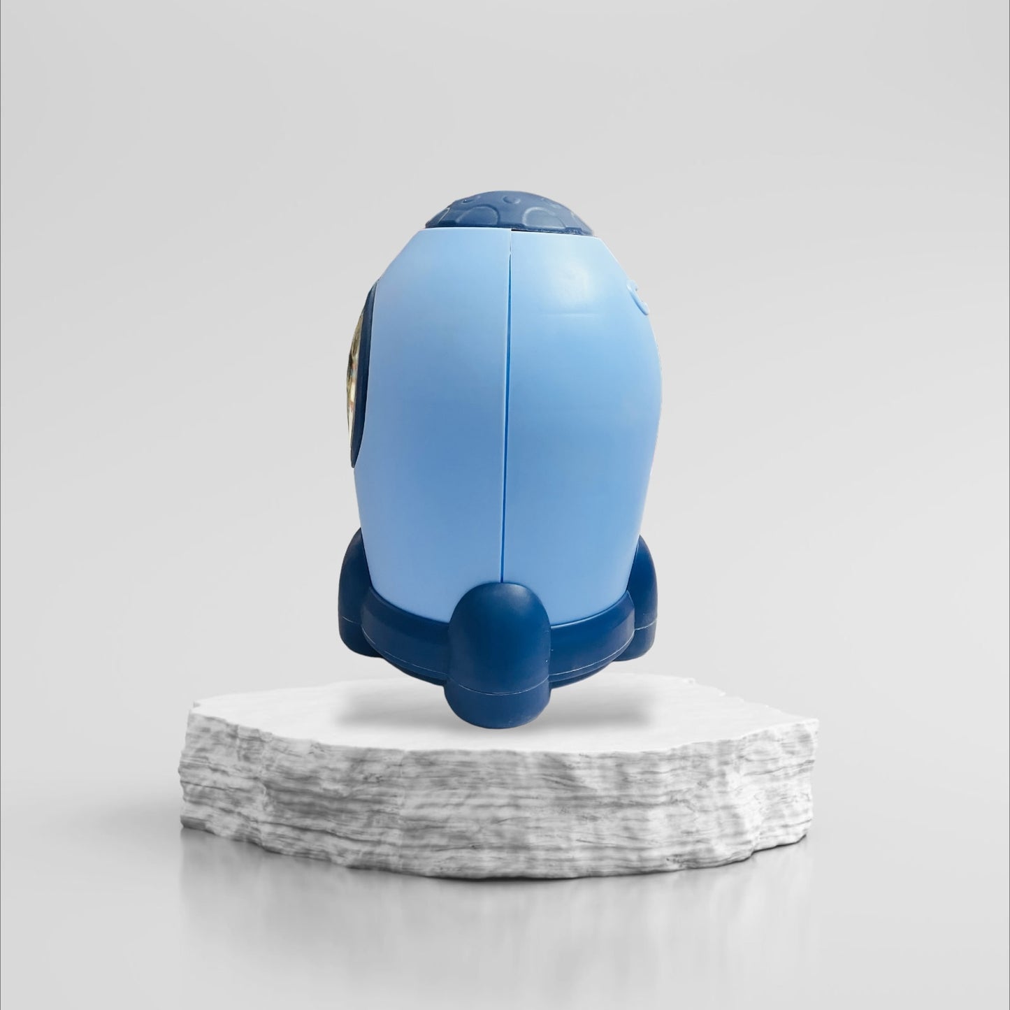 Secure Password-Protected Blue Space Shape Money Bank - Unique Coin Savings Box with Key Lock