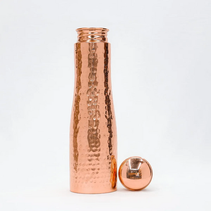 Pure Copper Water Bottle – Hammered Design (1 Litre)