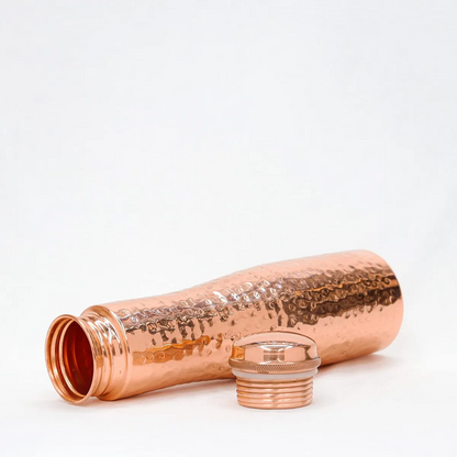 Pure Copper Water Bottle – Hammered Design (1 Litre)
