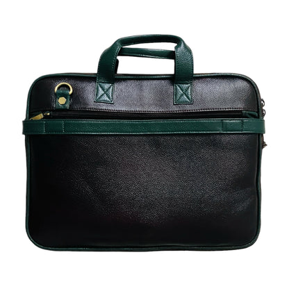 15 inch Leather Briefcases for Men and Women Laptop Bag Business Travel Messenger Bag Vintage Leather Best Office Satchel Bag, Dark Green, Medium