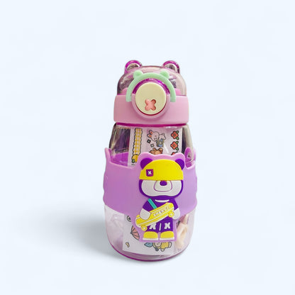 Bear Sipper Water Bottle Purple -500ml