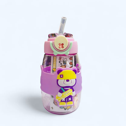 Bear Sipper Water Bottle Purple -500ml