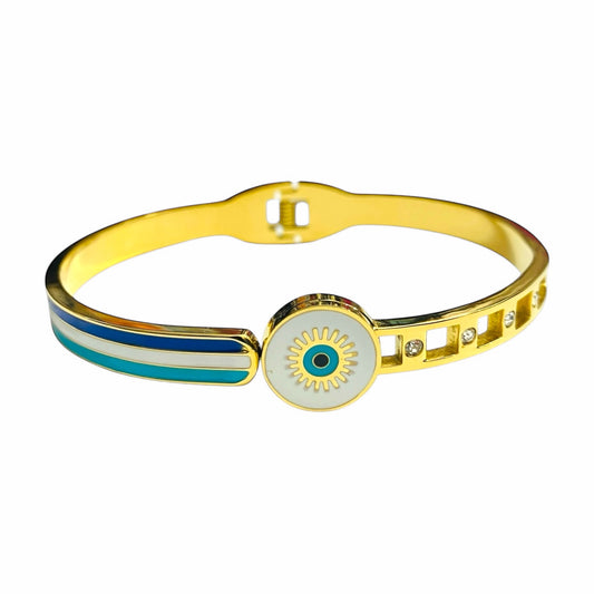 Gold Plated Evil Eye Bracelet