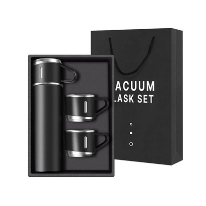 Premium Stainless Steel Vacuum Flask with Insulated Lid and 3 Cup - 500 ml