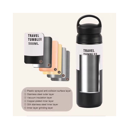 Travel Tumbler 500ml – Sleek, Leak-Proof & Easy to Carry